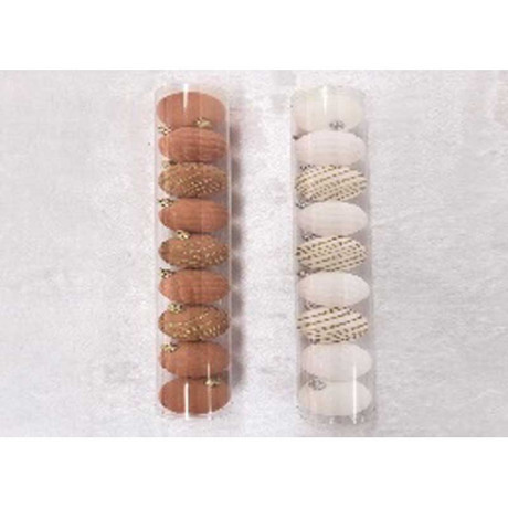 Набор елочных украшений 6R-DC9/H1-1 6 см 9 шт Шары Бархат белый