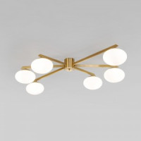 Eurosvet люстра 6x20W 1040х1040х165 мет. бел./латунь Opaline Умный дом 70220/6 a065766