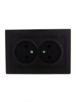 Lezard Мира роз. СУ 2 мест. 16А черный бархат (керамика, корпус PC) 701-4242-128