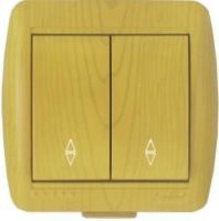 Lezard Ната выкл. ОУ 2 кл. 10А (проходн.) ольха (корпус PC) 710-0700-106