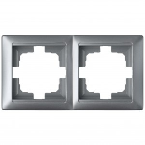 Bylectrica СТИЛЬ Рамка 2-х мест. серебро, (ЮЛИГ.735212.215 серебро)