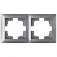 Bylectrica СТИЛЬ Рамка 2-х мест. серебро, (ЮЛИГ.735212.215 серебро)