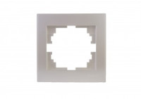 Lezard RAIN рамка 1 мест. горизонт. жемчужно-бел. металлик (PC) 703-3030-146