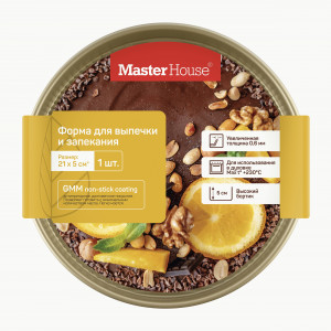 Форма д/выпечки сталь круг d=21см, h=5см Клондайк 75980 Master House
