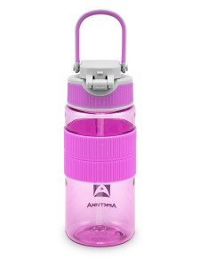 Бутылка для воды и напит. с манжетой/трубочкой 722-550, 550мл, лавандовая, тритан