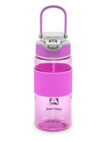 Бутылка для воды и напит. с манжетой/трубочкой 722-550, 550мл, лавандовая, тритан