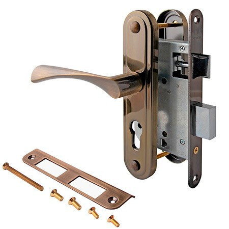 Замок врез 1623-AB Apecs (бронза) б/цил. (аналог Зенит, ДААЗ и др. 55мм)  \12