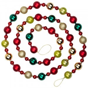 Бусы"Новогодние" длина 240см цвет красно-зеленый Волшебная страна