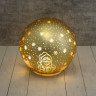 СНОУ БУМ Светильник декоративный LED, в виде шара, диаметр 15см, стекло, PS, 3xAA, 1 режим