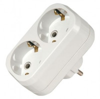 Makel разветвитель (тройник) 2роз. 16А белый, земля (линейный) 10031