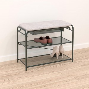 Подставка д/обуви (пвл) Гранада23В НБК (2полки с сид.и ящ)65*30*50(черный) ПДОГ23ВНБКЧ под заказ ЗМИ