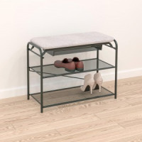 Подставка д/обуви (пвл) Гранада23В НБК (2полки с сид.и ящ)65*30*50(черный) ПДОГ23ВНБКЧ под заказ ЗМИ