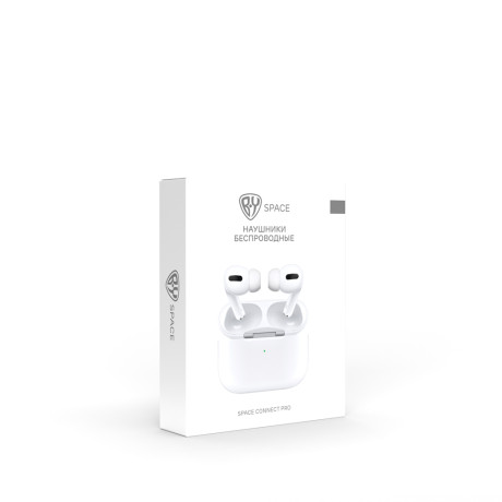 BY Наушники беспроводные TWS Space Connect Pro, беспроводная подзарядка, 30/350мАч, BT 5.0