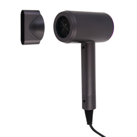 LEBEN Фен для волос, 1200 Вт, 2 скорости, серый, концентратор