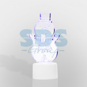 Фигура новогод. на подставке "Снеговик с шарфом 2D", RGB 501-053 Neon Night