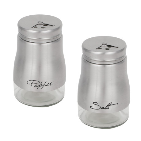 VETTA Набор солонок 2шт с подставкой "Классик" , нерж.сталь, стекло