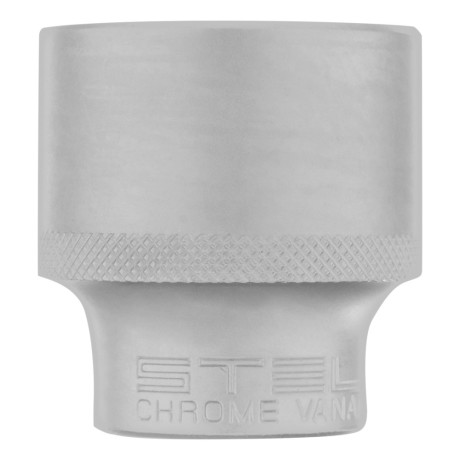 Головка торцевая, 32 мм, двенадцатигранная, CrV, под квадрат 1/2, хромированная Stels