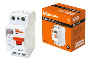 TDM ВД1-63 2P устройство защитного отключения УЗО  25А 100мА  SQ0203-0005