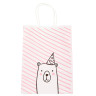 Пакет подарочный с кручеными ручками 24x10,5x32 см, "Мишка"