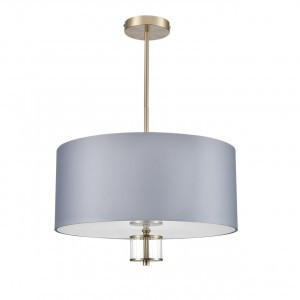 LUMION 8108/5C MODERNI LN25 латунь титаниум/серый/текстиль/стекло люстра E14 5x40W 220V DAMONA