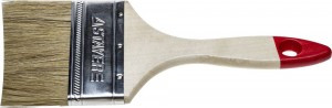 Кисть плоская STAYER "UNIVERSAL-STANDARD", светлая натуральная щетина, деревянн ручка, 75мм (12!!!)