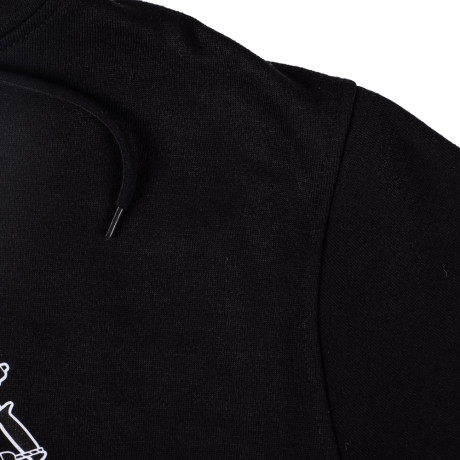 Толстовка черная с принтом ЕРМАК, х/б, цвет черный, размер М, р-р 46-48 (мерч)