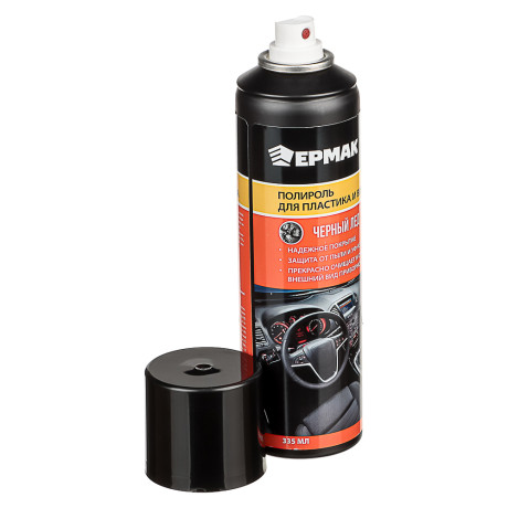 ЕРМАК / NG Полироль пластика, винила "черный лед" (аэрозоль) 335 мл.