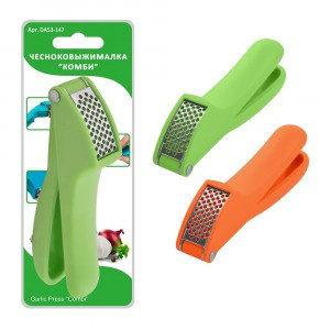 Чесноковыжималка "Комби" (кратность 6шт!!!), нерж.сталь, пластик DA53-147 Мультидом
