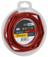 IEK термоусадка трубка ТТУ нг-LS 2/1 красная (2м/упак, цена за уп) ТУТ UDR12-002-001-002-K04-T