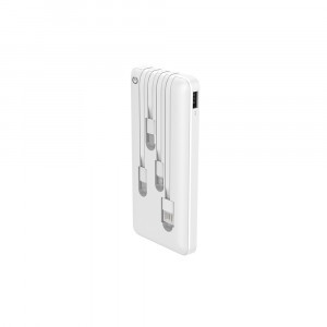 Perfeo Powerbank ABSOLUTE 10000mah In Micro usb,USB /Out USB,Micro usb,Type-C,Lightning, 2.1А/ White