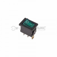 REXANT выкл. клавишный 250V 6А (3с) ON-OFF зел. с инд. Mini (RWB-206) цена за шт , (10!),36-2153