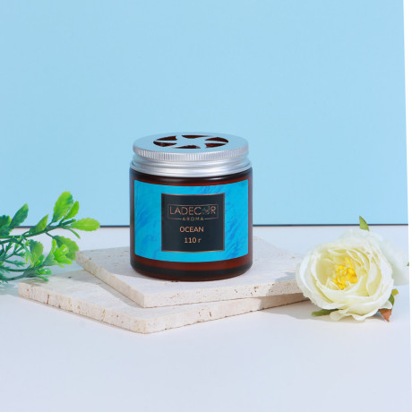 LADECОR Ароматизатор для дома и авто, 110 гр., океан, медовый  персик, османтус, одеколон