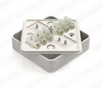 GREENEL Коробка распред. ОУ под кабель-канал 75х75х20мм с клеммн., IP40, БЕЛЫЙ (100шт) GE41212-01