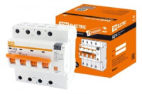 TDM диф. автомат АД14 4Р 63А 300mA хар-ка C, УЗО, тип AC SQ0204-0147