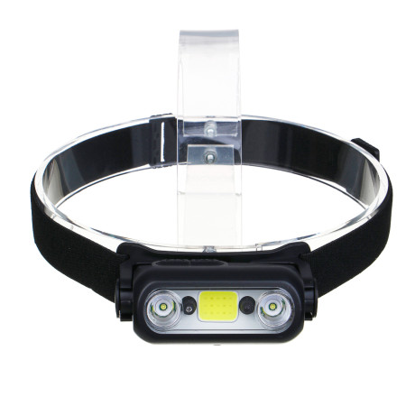 ЕРМАК Фонарь налобный сенсорный, XPE LED+COB, 6 режимов, 1200мАч, пластик, красный свет, 90х55х30 мм