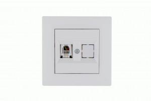 MAKEL Karea Rizz роз. СУ комп. CAT 5 + гнездо БЕЛЫЙ 88001035