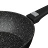 SATOSHI Оникс Сковорода глубокая литая d26см, антипригарное покрытие "мрамор", съемная ручка, индукц