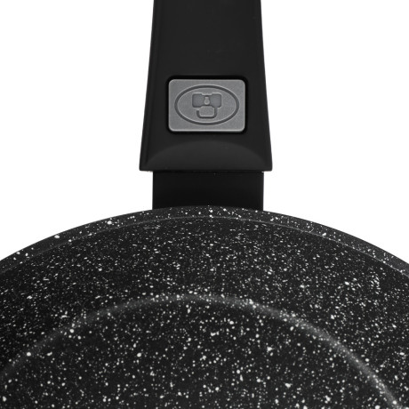 SATOSHI Оникс Сковорода глубокая литая d26см, антипригарное покрытие "мрамор", съемная ручка, индукц