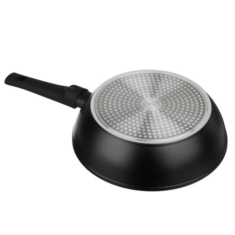 SATOSHI Оникс Сковорода глубокая литая d26см, антипригарное покрытие "мрамор", съемная ручка, индукц