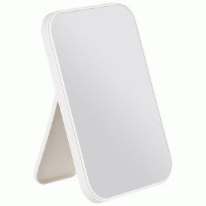 Зеркало косметическое настольное 10*15 см,белое,(стекло,пластик),108716/ Рыжий кот