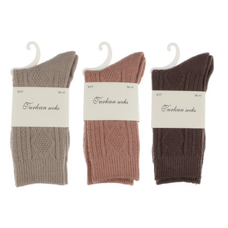 Носки женские "шерсть ламы" тм TURKAN, р.36-41, цвета в ассортименте, #L6117