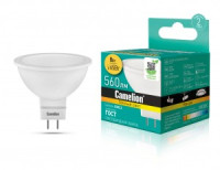 Camelion MR16 GU5.3 220V 8W(560lm 100°) 3000K 2K матов. 50x46 пластик LED8-S108/830/GU5.3
