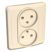 Systeme Electric Этюд роз. СУ 2 мест. крем. (пл.осн.) PC16-005K (20!)