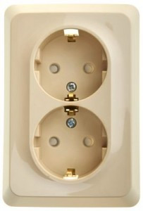 Systeme Electric Этюд роз. СУ 2 мест. крем. новый (пл.осн., земля, штор.) PC16-108K (10!)