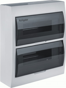 Navigator бокс (корпус) пластик ЩРН-П-24 мод. навесной IP41 NSS-DBW-24-WH 93799