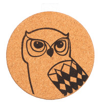 Подставка под горячее &quot;Сова&quot;, d15см, пробка