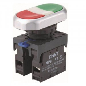 CHINT кнопка двойная (пуск-стоп) NP8-11S 1НО+1НЗ, IP65 (R) 667178