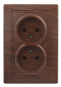 ЭРА Intro Plano роз. СУ, 2 мест. керамика, 2х2P, 16A, венге, 250В, IP20, 1-204-10 2267