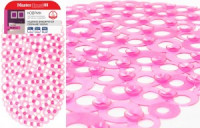 Коврик д/ванной на присосках МАЙАМИ 39*69см, ПВХ, фуксия, овальный, 75005 Master House