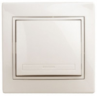 ЭРА Intro Plano выкл. СУ 1 кл. 10А, 250В, сл.кость, 1-101-02, 6532